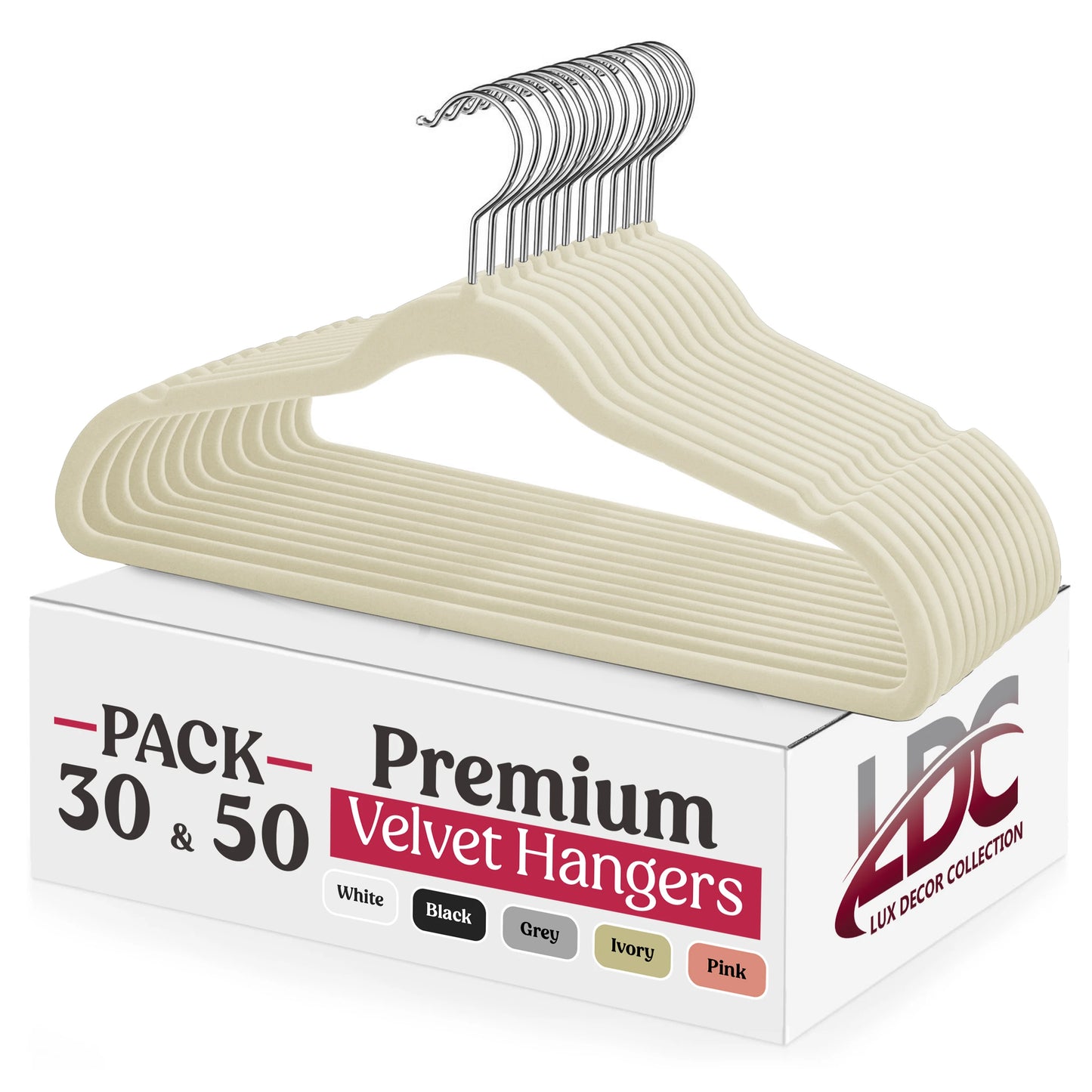 Lux Decor Velvet Hangers 30/50 Pack