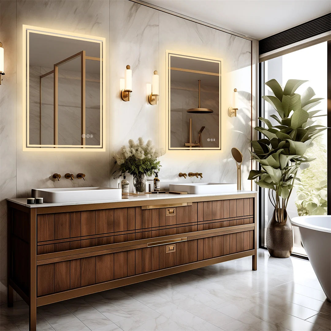 Illuminated LED Backlight Bathroom Mirror Frameless
