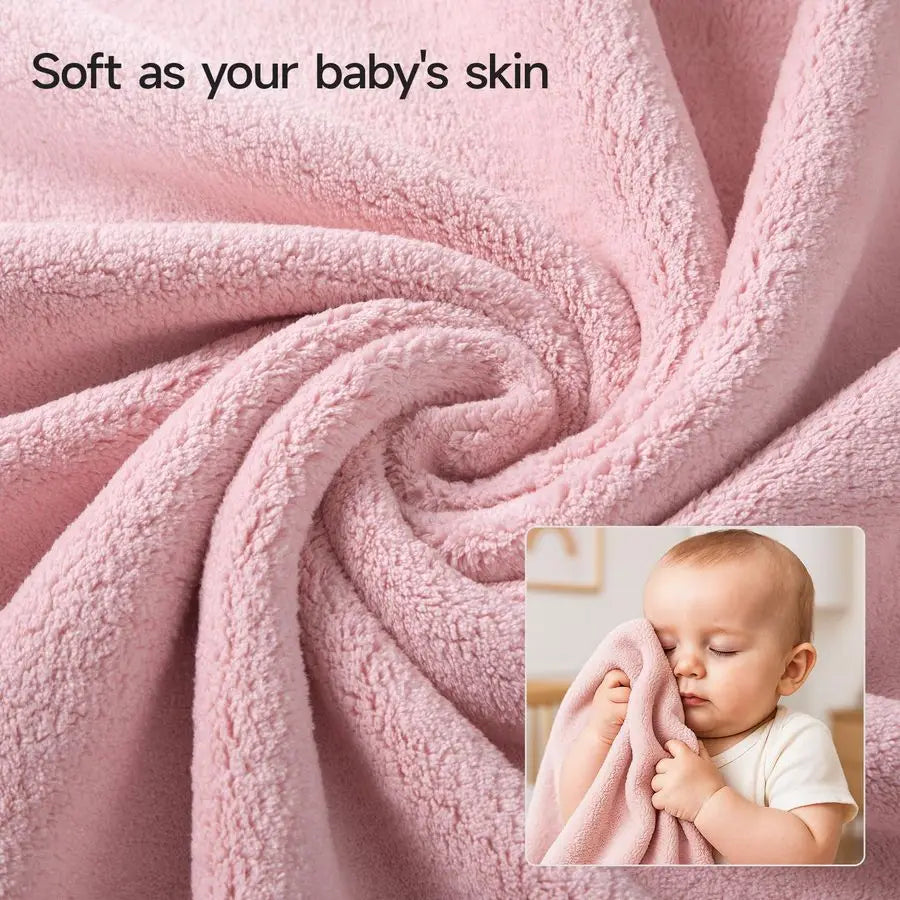 6 Piece Oversized Bath Towel Set Pink