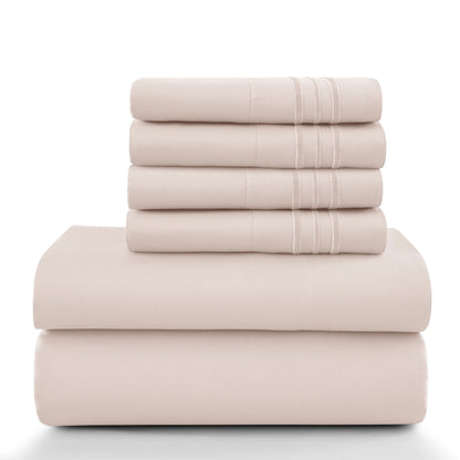 Lux Décor 6Pc Solid Sheet Set