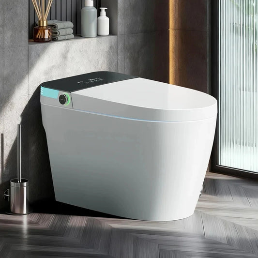 Smart Toilet with Tankless Bidet Heated Seat