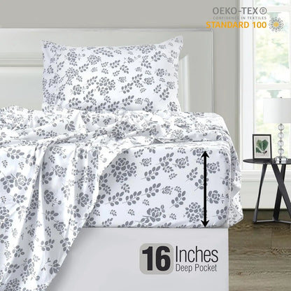 LUX Décor Floral Sheet Set - 3 Piece