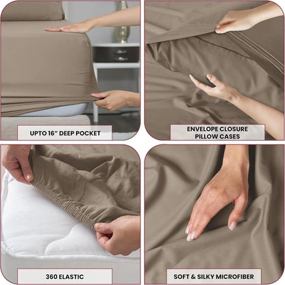 Lux Décor 6Pc Solid Sheet Set