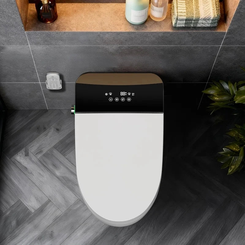 Smart Toilet with Tankless Bidet Heated Seat