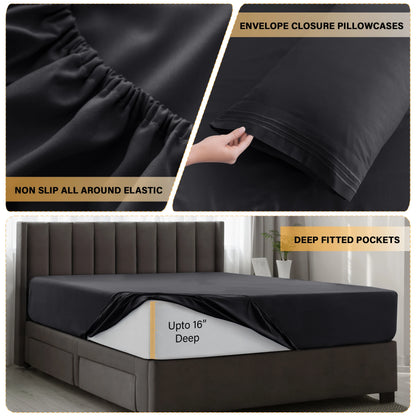 Lux Décor 6Pc Solid Sheet Set