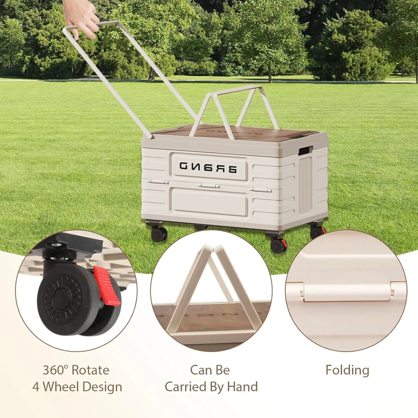 360° Rotating Foldable Storage Cart  Heavy-Duty