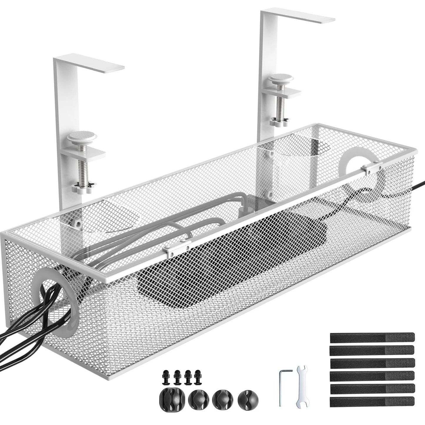 Under Desk Box Wire Management Cord Organizer