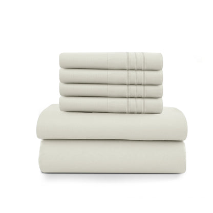 Lux Décor 6Pc Solid Sheet Set