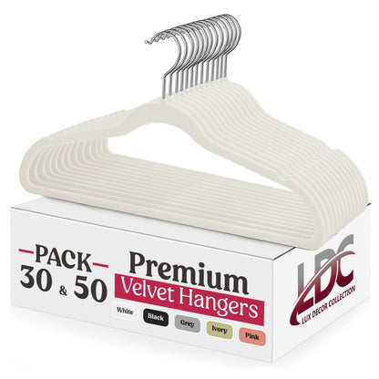 Lux Decor Velvet Hangers 30/50 Pack