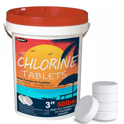 50 Pounds of 3" Chlorine Tablets