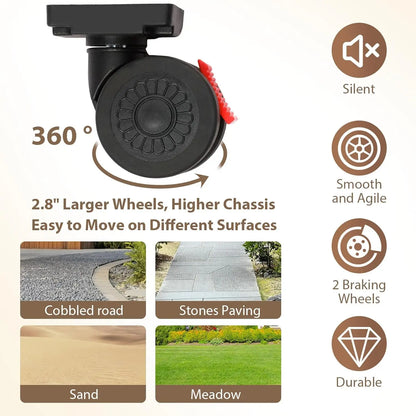 360° Rotating Foldable Storage Cart  Heavy-Duty