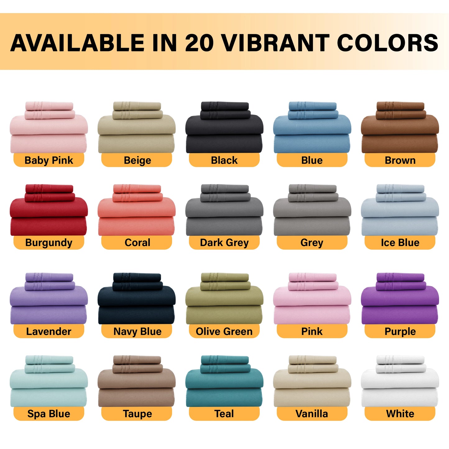 Lux Décor 6Pc Solid Sheet Set