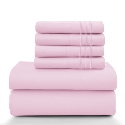 Lux Décor 6Pc Solid Sheet Set