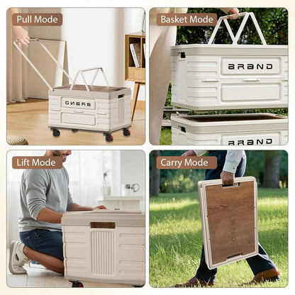 360° Rotating Foldable Storage Cart  Heavy-Duty
