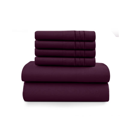 Lux Décor 6Pc Solid Sheet Set
