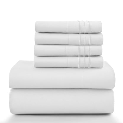 Lux Décor 6Pc Solid Sheet Set
