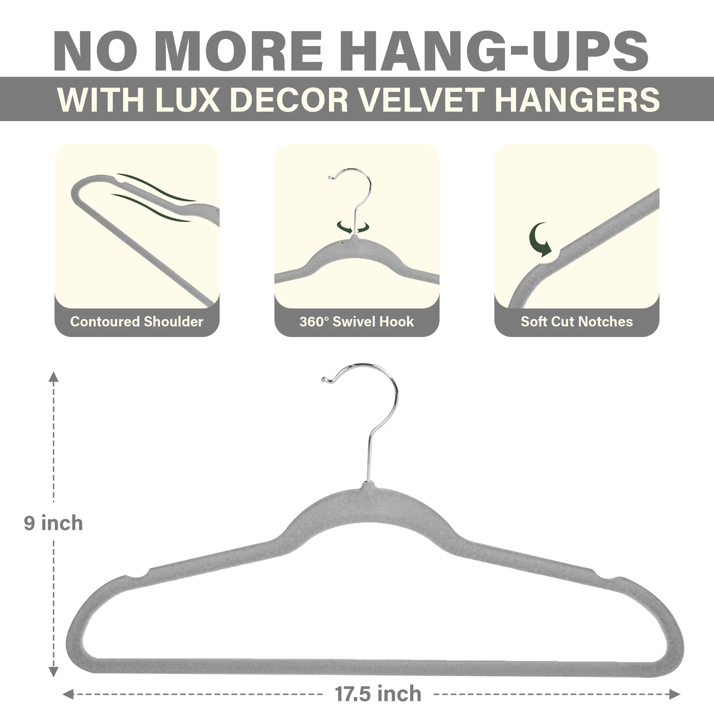 Lux Decor Velvet Hangers 30/50 Pack
