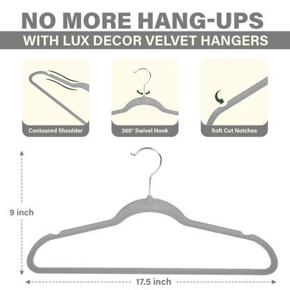 Lux Decor Velvet Hangers 30/50 Pack