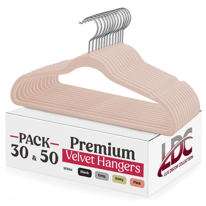 Lux Decor Velvet Hangers 30/50 Pack