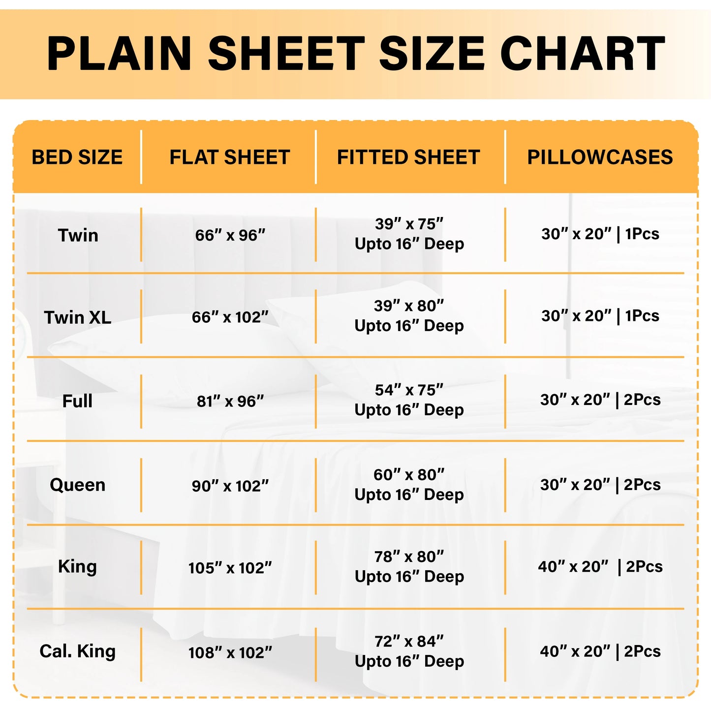 Lux Décor 6Pc Solid Sheet Set