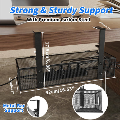 Under Desk Box Wire Management Cord Organizer