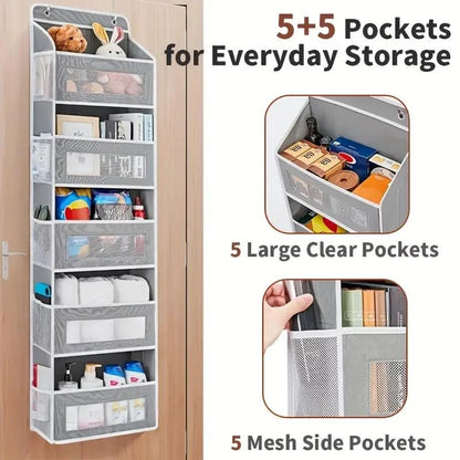 5-Shelf Hanging Storage Organizer - Behind Door