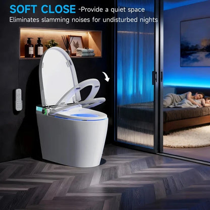 Smart Toilet with Tankless Bidet Heated Seat