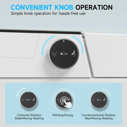 Smart Toilet with Tankless Bidet Heated Seat