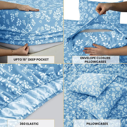 LUX Décor Floral Sheet Set - 3 Piece