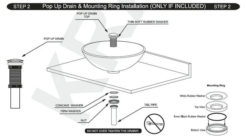 Tempered Glass Bathroom Vessel Sink with Waterfall
