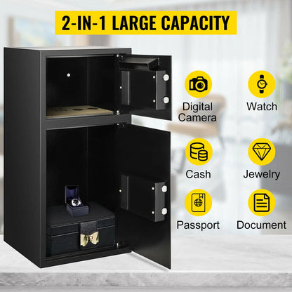 33" Steel Double Door Safe Deposit Box