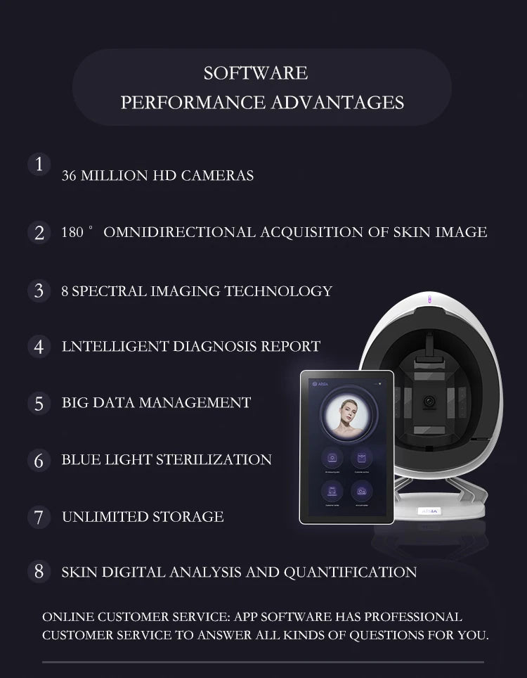 New 3D Facial Skin Analyzer Machine 15.6 inch