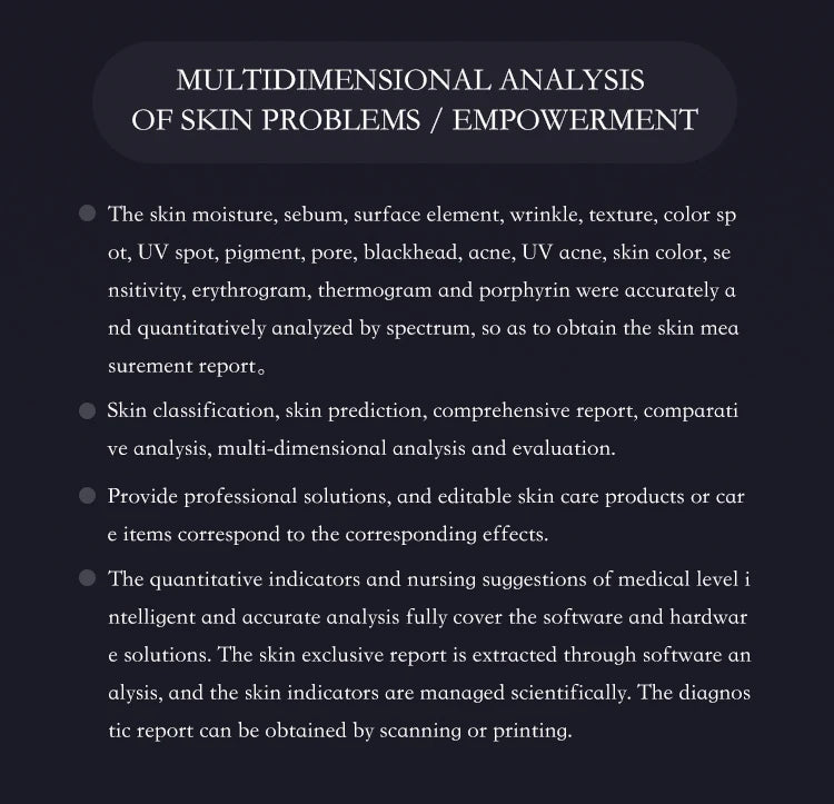New 3D Facial Skin Analyzer Machine 15.6 inch
