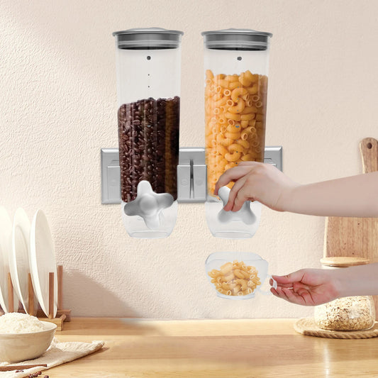Wall Mount Dual-Bucket Food Storage Containers