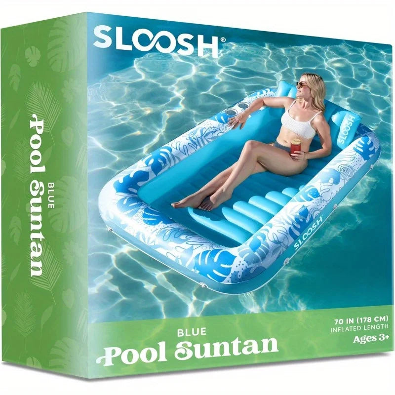 4 in 1 Suntan Tub Raft Floatie Inflatable Tanning Pool