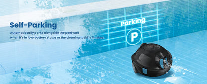 Cordless Robotic Pool Cleaner,90 Mins Runtime