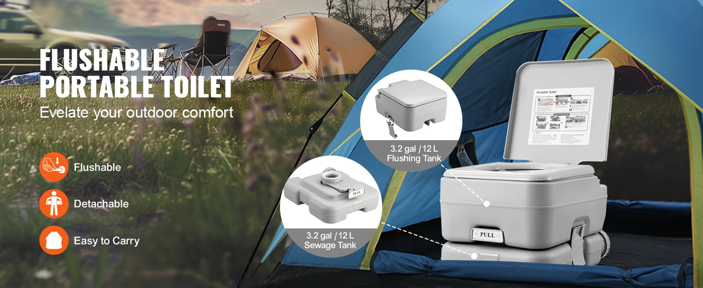 Porta Potty Push-Button Portable Toilet