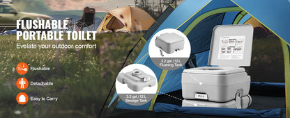 Porta Potty Push-Button Portable Toilet