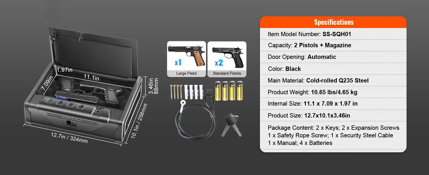 Gun Safe Steel Pistol Safe