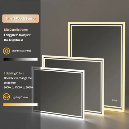Illuminated LED Backlight Bathroom Mirror Frameless