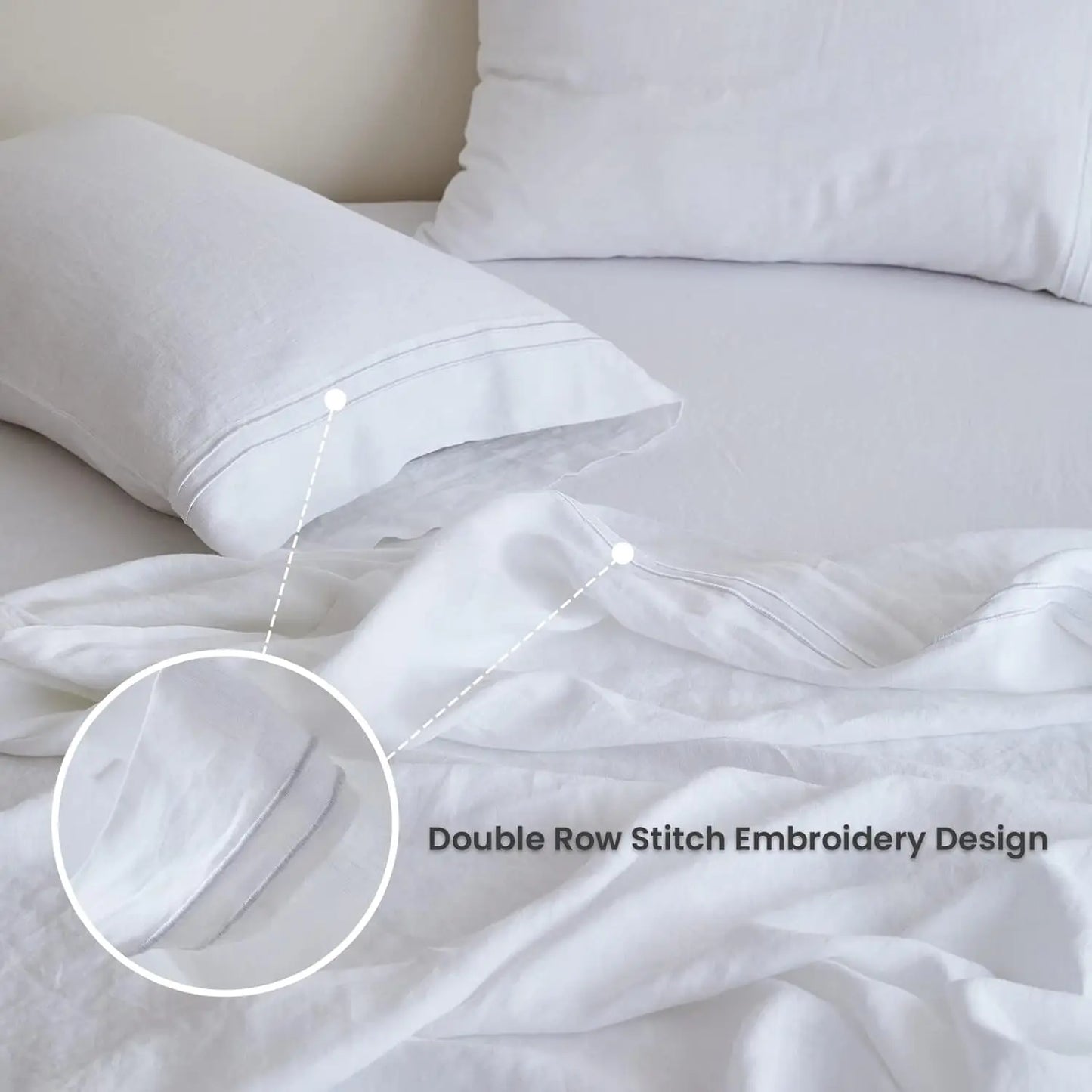 Simple&Opulence 3/4 Pcs 100% Bed Linen Sheet Set