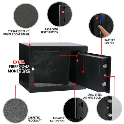 FIreproof Safe with Fireproof Money Bag