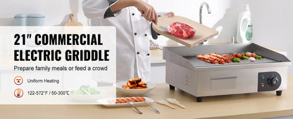 21In Commercial Electric Grill  Stainless Steel