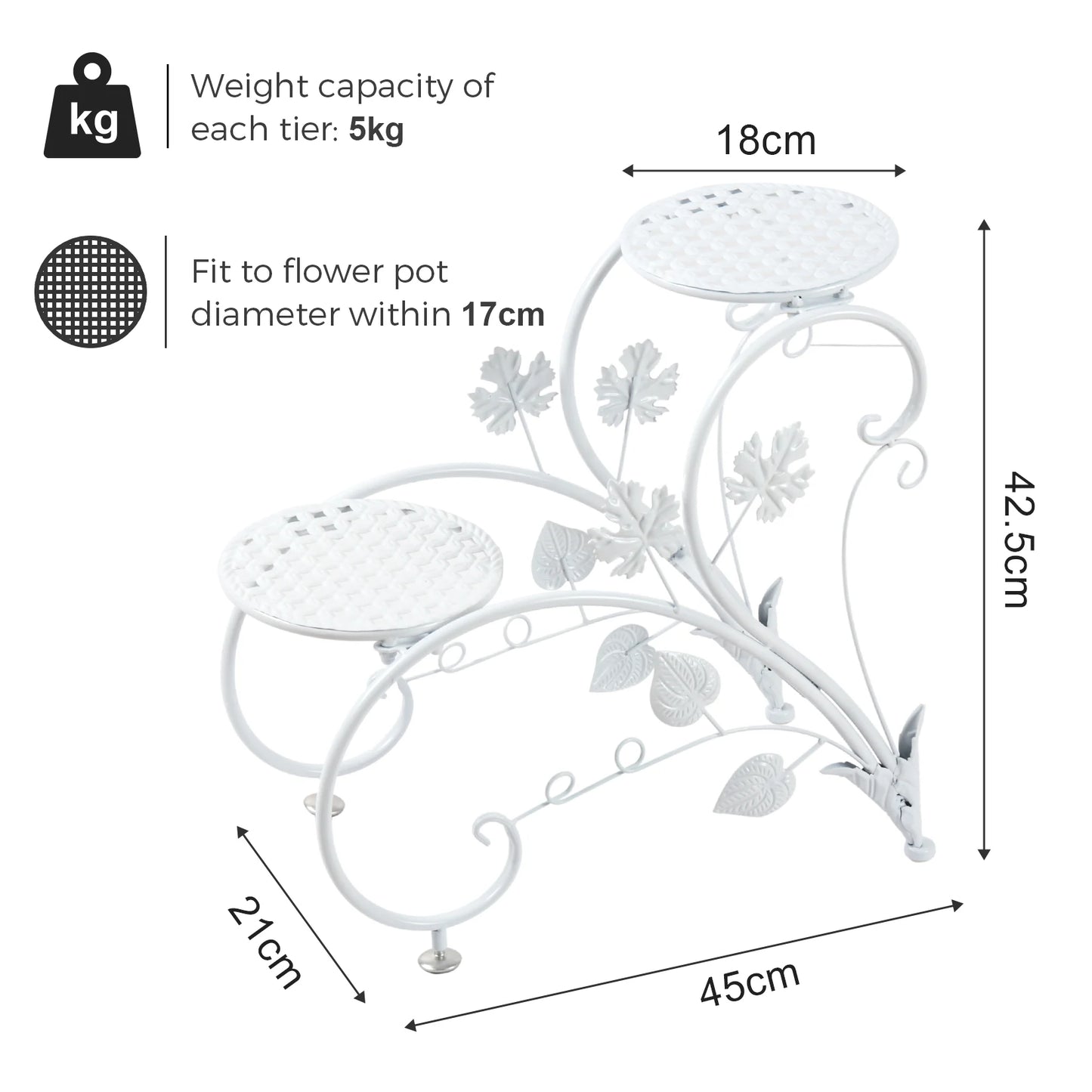 2PCS Classic Tall Plant Stand