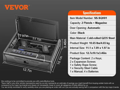 Gun Safe Steel Pistol Safe