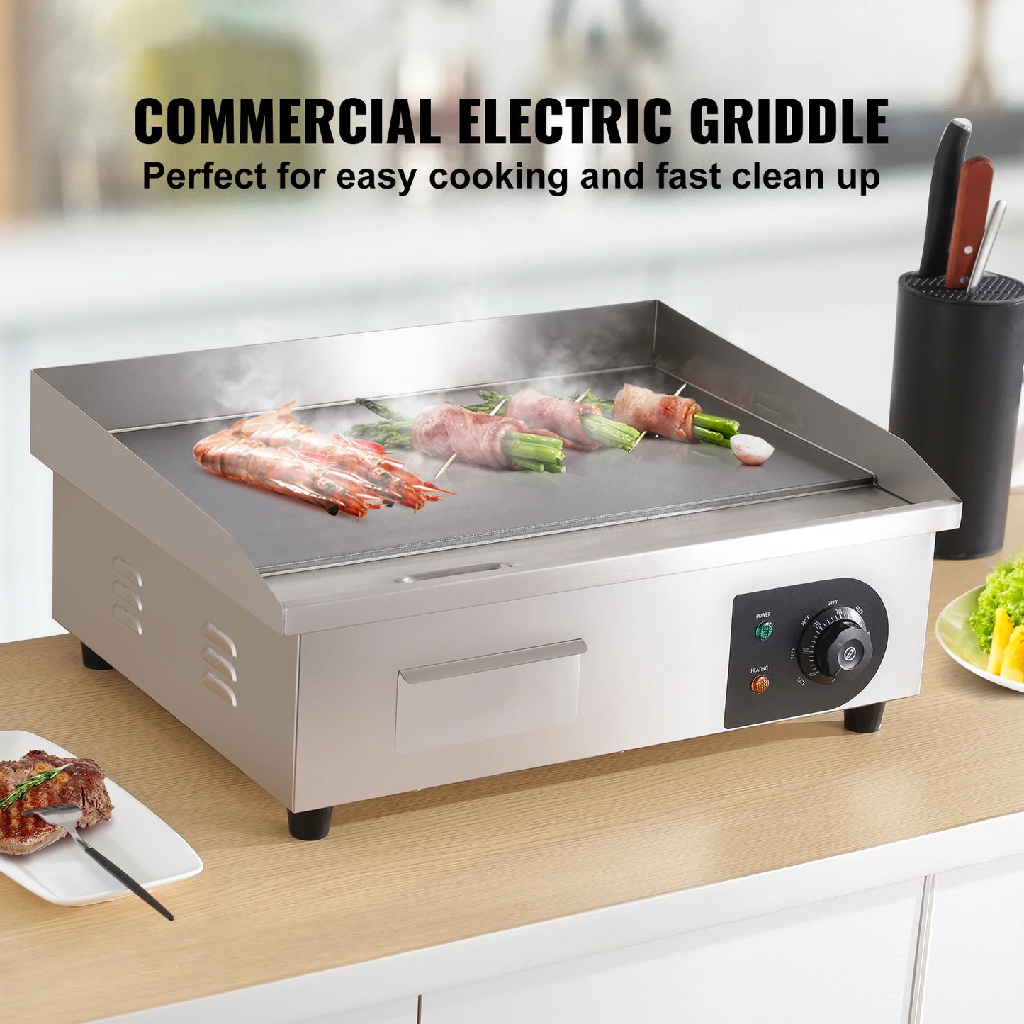 21In Commercial Electric Grill  Stainless Steel