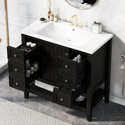 36" Bathroom Vanity Cabinet Sink Top Combo