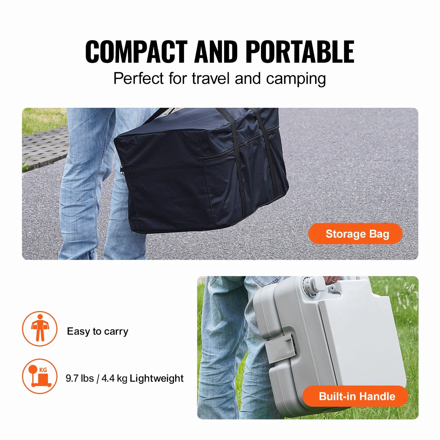 Porta Potty Push-Button Portable Toilet