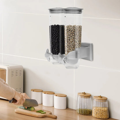 Wall Mount Dual-Bucket Food Storage Containers