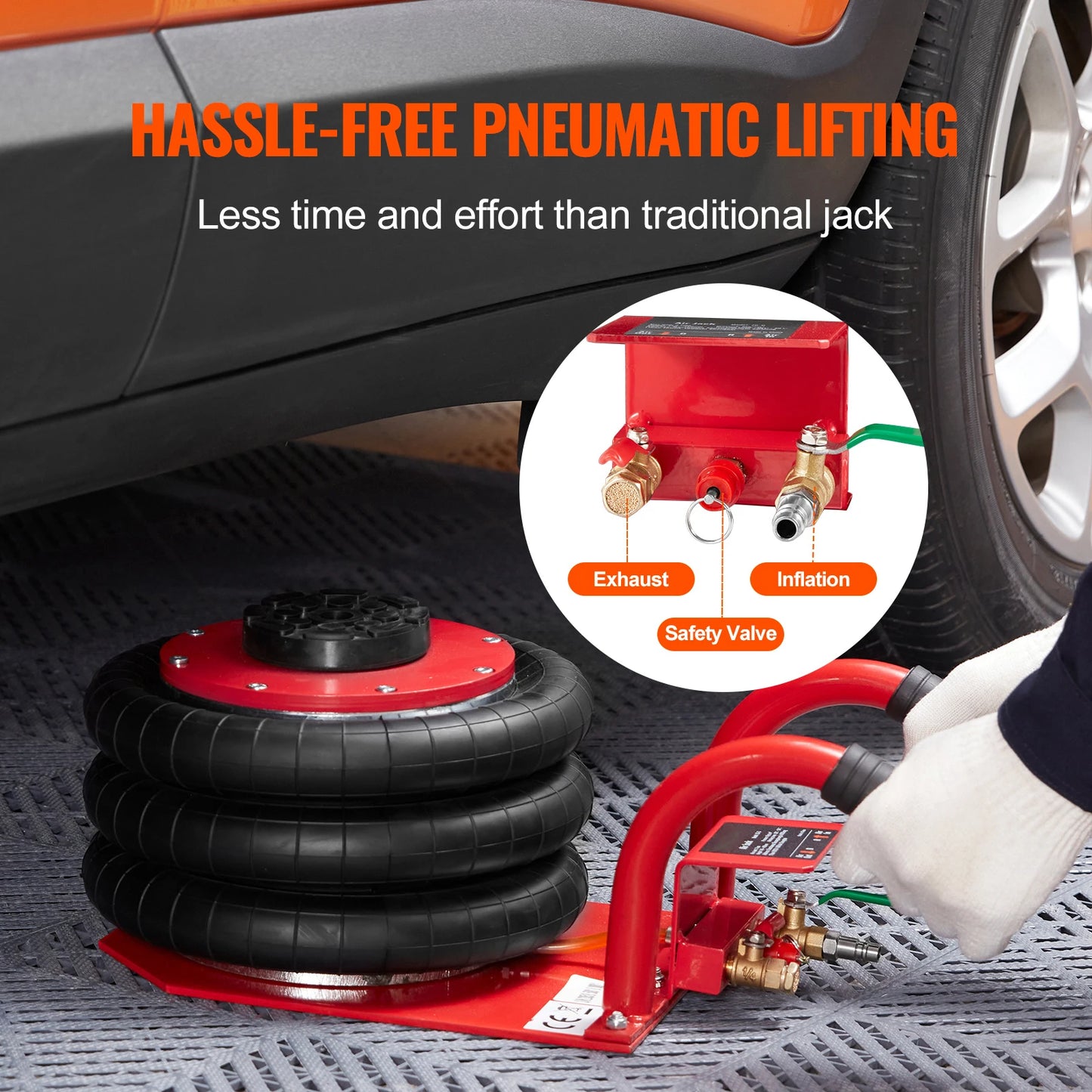 3 Ton Triple Bag Air Jack (6600 lbs) Capacity